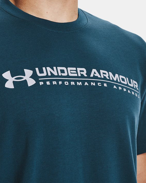 Men's UA Signature Vortex Heavyweight Short Sleeve, Blue, pdpMainDesktop image number 3